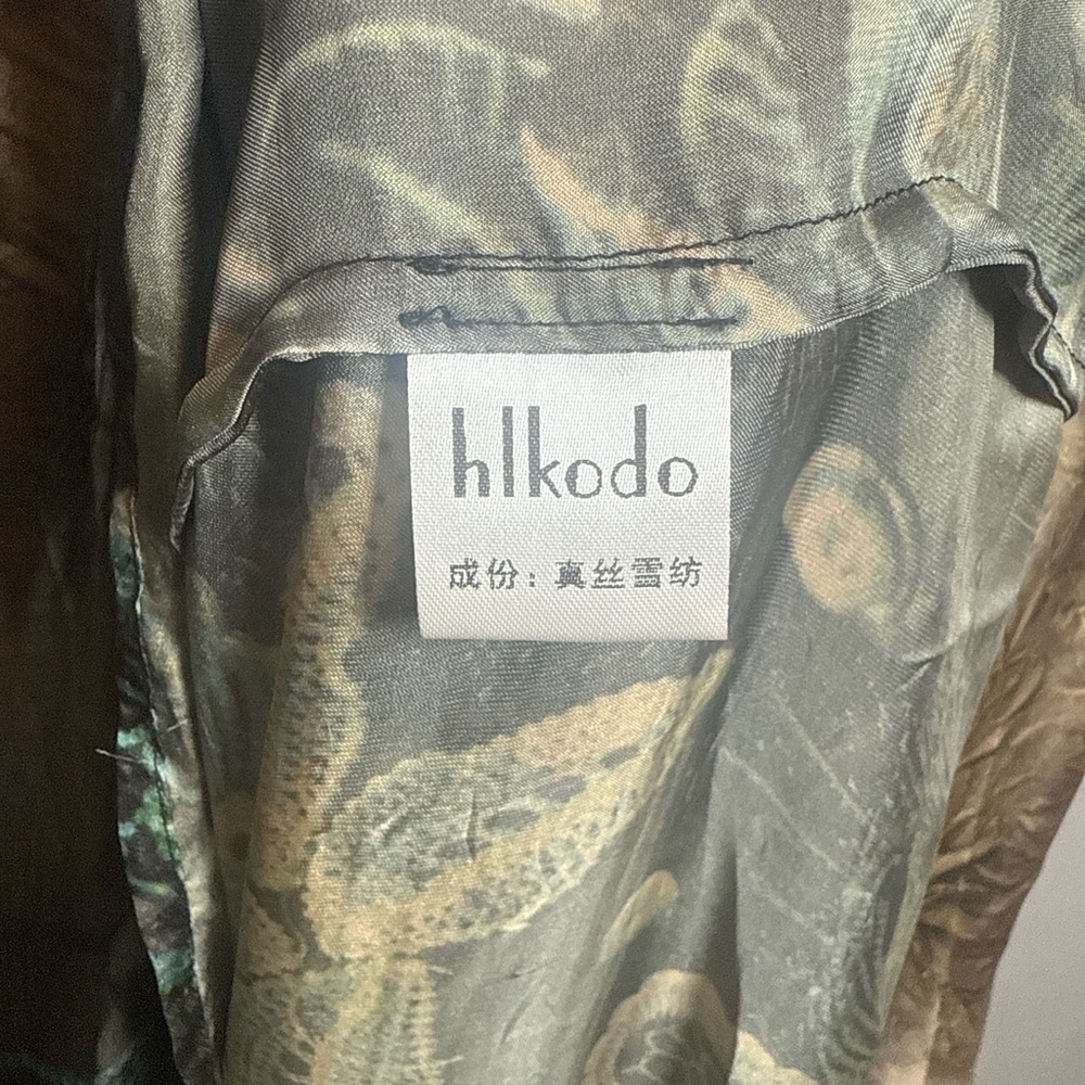 Silk Chiffon Oversized Boho Floral Kaftan Maxi Dress One Size - Picture 4 of 11
